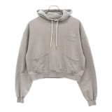 CELINE(セリーヌ) サイズ:XS トリオンフ カシミヤ混 プルオーバーパーカー ショート丈フーディー グレー レディース 2Y769450I【中古】【程度B】【カラーグレー】【取扱店舗BRING京都河原町店】