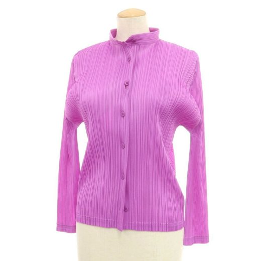 【SALE/返品不可】【中古】プリーツプリーズ PLEATS PLEASE 2025年春夏 ポリエステル プリーツ シャツ ライトパープル【サイズ3】【PUP】【S/S】【状態ランクA】【レディース】【749684】[BPD]