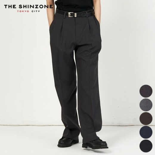 シンゾーン Shinzone クライスラー パンツ 21AMSPA01 CHRYSLER PANTS スラックス ロング ボトム レディース 2タック 日本製 定番 カジュアル きれいめ 無地 黒 ブラック グレー ネイビー ブラウン チャコール PP P0 32 34 36 [ 2025 SS 春 夏 秋 冬 ]