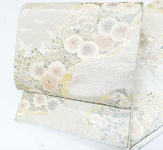 楽天スーパーセール【IDnet】【着物】袋帯　六通　草花・鳥文　25b03-588【リサイクル】【中古】