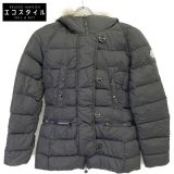 MONCLER モンクレール 12年製 ブラック GENE/ジーン ダウンファーコート コート 1 ブラック レディース 【中古】