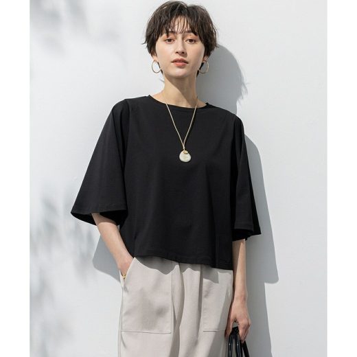 【洗える】ハイエンド フレアスリーブ Tシャツ／23区（23KU）