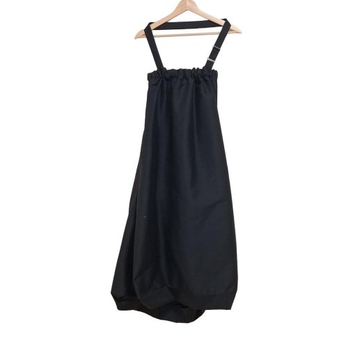 【新着】【中古】yohjiyamamoto(ヨウジヤマモト) ワンピース エプロン襟/ノースリーブ/マキシ丈 黒
