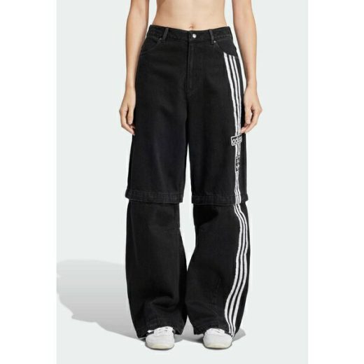 アディダスオリジナルス レディース デニムパンツ ボトムス Relaxed fit jeans – true black denim