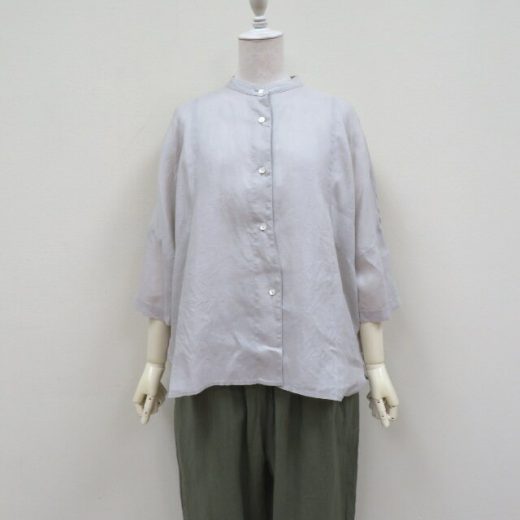 yuni 60/1リネンワイドシャツブラウスBL-015-25-1yuユニ(bulle de savon)MADE IN JAPAN(日本製)