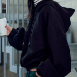 ≪ 特別セール ≫送料無料！ フーディorモックネックプルオーバーダイバートップス レディース 20代 30代 40代 パーカー フーディ ダイバー ダンボール スウェット 裏毛 ボリュームスリーブ モックネック フード スエット ゆったり ジム 空港 黒 白 [C7344]【送料無料】
