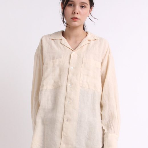 【SALE／38%OFF】RNA-N B2688 オーガニックリネンシャツ アールエヌエーエヌ トップス シャツ・ブラウス ホワイト ベージュ【送料無料】