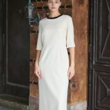 DRESSTERIOR 【セットアップ可】バイカラーワンピース ドレステリア ワンピース・ドレス その他のワンピース・ドレス ネイビー ホワイト【送料無料】
