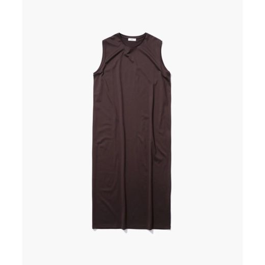 ＼P10倍＆10％OFFクーポン配布中／ ATON|エイトン SUVIN 60/2 | TANK TOP DRESS BURGUNDY (AT-OPAGGM0013)　25SS　25春夏　 ワンピース　ノースリーブ　ロングドレス