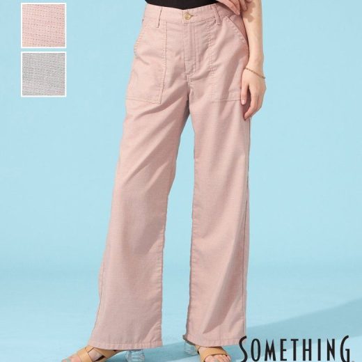 【サムシング公式】【涼パンツ10％OFFクーポン★6/11まで】【百貨店・直営店限定】SOMETHING ete メッシュワイドベイカーパンツ【涼】【速乾/抗菌防臭/ドライタッチ/蒸れにくい/軽量/夏用】 クール 涼しいパンツ 日本製 デニムパンツ サムシングエテ