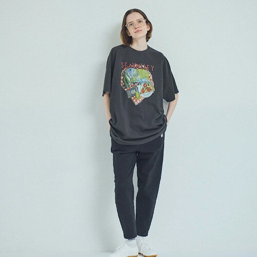 SEA(シー)SEA GRAPHIC TEE (SEAVALLEY PIZZA SHOP TEE） CHARCOAL チャコール 110706315