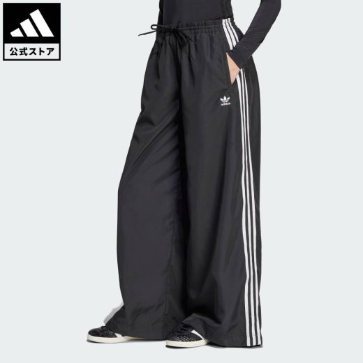 【ポイント15倍 06/20 00:00～23:59】【公式】アディダス adidas 返品可 ライフスタイル ファイヤーバード オーバーサイズド トラックパンツ オリジナルス レディース ウェア・服 ボトムス 黒 ブラック JD3390 下