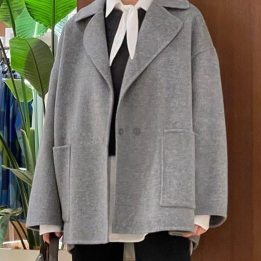 Ballsey プレミアムウールリバー オープンカラーショートコート トゥモローランド ジャケット・アウター その他のジャケット・アウター グリーン オレンジ グレー ネイビー ベージュ【送料無料】