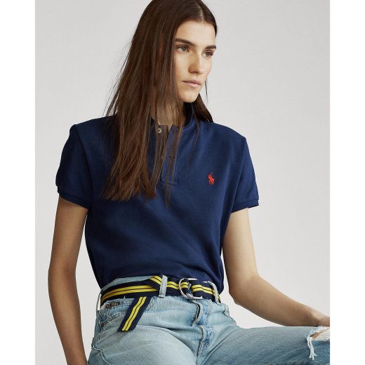 POLO RALPH LAUREN クラシック フィット メッシュ ポロシャツ ラルフローレン トップス ポロシャツ ネイビー【送料無料】