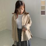 ツイルシャツジャケット [K958] レディース アウター 羽織り 長袖 大人 シンプル きれいめ カジュアル デイリー 綿100 秋 ジャケット カジュアルジャケット ツイル シャツジャケット
