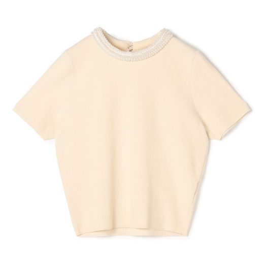 【SALE／40%OFF】Ballsey パールコンビ パディットカラープルオーバー トゥモローランド トップス ニット ホワイト ネイビー【送料無料】