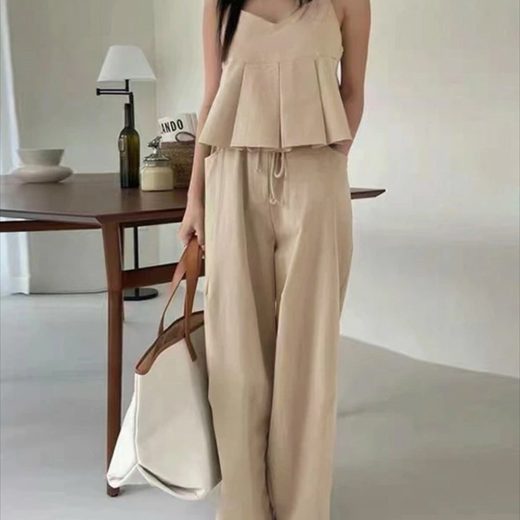 【SALE／37%OFF】La-gemme ペプラムキャミセットアップ ラジュール トップス その他のトップス レッド ベージュ グレー ブラウン カーキグリーン グリーン ブラック【送料無料】