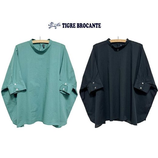本品はポイント＋2倍です！TIGRE BROCANTE ティグルブロカンテコードローンワッシャーマラケシュバックオープンシャツサイズ：Ladies F（One size)
