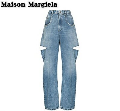 【最大100％Pバック】 【スーパーSALE期間限定10％OFF】 Maison Margiela メゾンマルジェラ カットアウト デニム パンツ ハイウエストジーンズ ワイド メンズ レディース ユニセックス メゾン マルジェラ