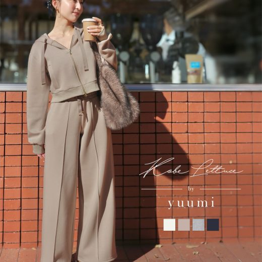 ［ Yuumiさんコラボ ］ ダンボールスウェットパンツ [M4099] レディース 20代 30代 40代 ゆうみ フェミニン きれいめ 上品 ママ プライベート 休日 おでかけ かわいい レタスオリジナルサイズ 着映え コラボ インフルエンサーコラボ