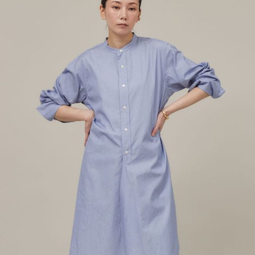 【SALE／20%OFF】Curensology ＜&RC＞バンドカラーシャツ カレンソロジー トップス シャツ・ブラウス ブルー ホワイト【送料無料】