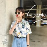アロハシャツ即納 レディース トップス 夏 シャツ トップス ダンス 衣装 ヒップホップ コスチューム 半袖 ハワイシャツ ボタニカル アロハ 日焼け止め服 薄手 ゆったり ビーチ リゾート 開襟 浜辺 個性的 服 原宿系 送料無料