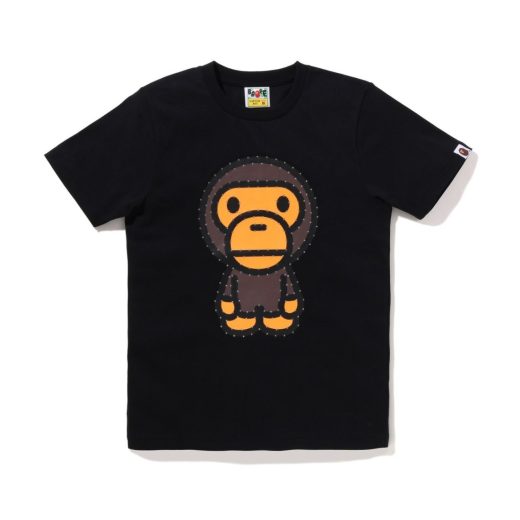 A BATHING APE CRYSTAL STONE BIG BABY MILO TEE ア ベイシング エイプ トップス カットソー・Tシャツ ホワイト ブラック【送料無料】