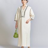 【SALE／80%OFF】BEAUTY&YOUTH UNITED ARROWS エンブロイダリーカフタン ワンピース ユナイテッドアローズ アウトレット ワンピース・ドレス ワンピース ホワイト ネイビー【送料無料】