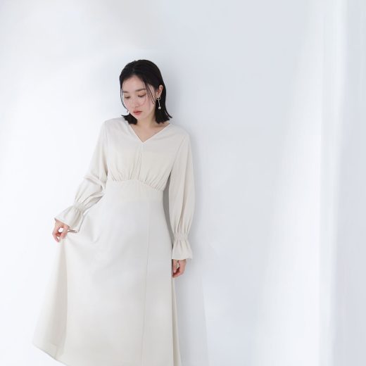 【SALE／50%OFF】NATURAL BEAUTY BASIC サテンパイピングワンピース ナチュラルビューティベーシック ワンピース・ドレス ワンピース ブラウン グレー ベージュ【送料無料】