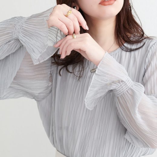 natural couture キャンディスリーブプリーツブラウス ナチュラルクチュール トップス シャツ・ブラウス イエロー ブラック ホワイト ブルー ピンク【送料無料】