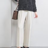 UNITED ARROWS 2タック ワイドパンツ WHITE ユナイテッドアローズ パンツ スラックス・ドレスパンツ ホワイト【送料無料】