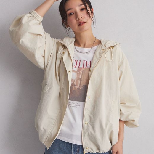 【SALE／40%OFF】UNITED ARROWS green label relaxing ＜at ease＞ナイロン フード ブルゾン -ウォッシャブル・撥水- ユナイテッドアローズ グリーンレーベルリラクシング ジャケット・アウター マウンテンパーカー ネイビー ホワイト グレー【送料無料】