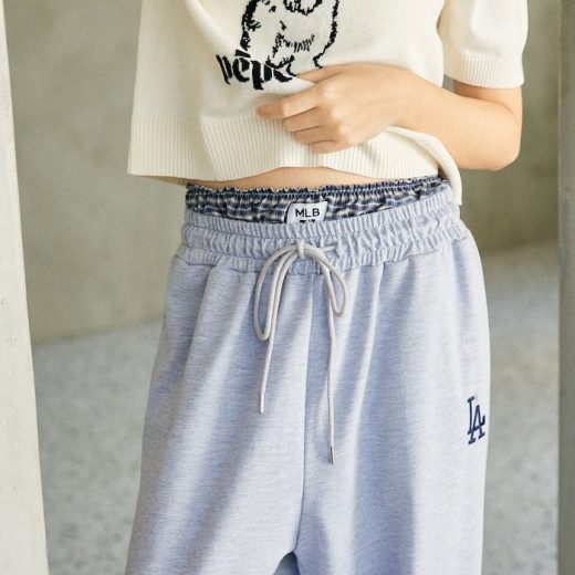 【SALE／10%OFF】PUBLUX MLB チェック ショーツ レイヤード風 スウェットパンツ 限定展開 25SS フリークスストア パンツ ジャージ・スウェットパンツ ブラウン グレー【送料無料】
