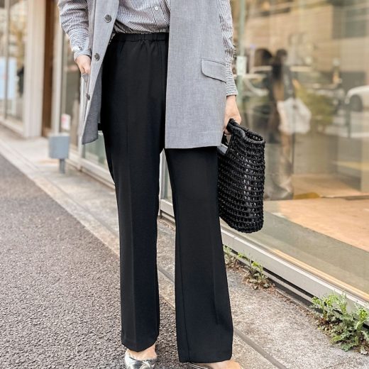 NOLLEY'S sophi ウォッシャブルセミフレアイージーパンツ ノーリーズ パンツ その他のパンツ ブラック ベージュ【送料無料】