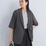 エアシカル ショート スリーブ ジャケット -マシンウォッシャブル・ストレッチ・UVカット- UNITED ARROWS green label relaxing ユナイテッドアローズ グリーンレーベルリラクシング ジャケット・アウター テーラードジャケット・ブレザー グレ【送料無料】[Rakuten Fashion]
