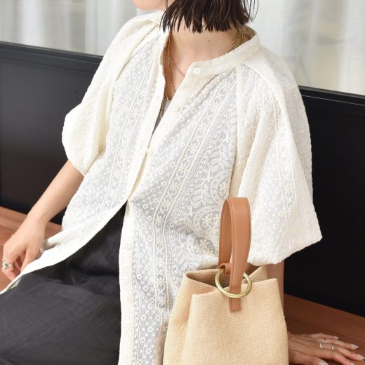 SHIPS WOMEN ＜洗濯機可能＞レース バルーン 袖 ブラウス シップス トップス シャツ・ブラウス ホワイト ブラック【送料無料】