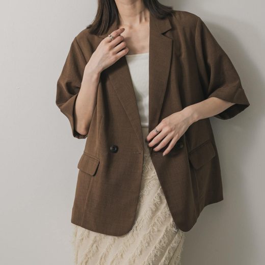 SENSE OF PLACE 『UR TECH DRYLUXE』リネンライクジャケット センス オブ プレイス ジャケット・アウター テーラードジャケット・ブレザー グレー ブラウン ネイビー【送料無料】