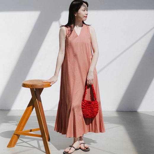 Demi-Luxe BEAMS 【別注】MARIHA / 夏の月影 ソリッド ワンピース 25SS 旅行 お呼ばれ ドレス デミルクス ビームス ワンピース・ドレス その他のワンピース・ドレス ピンク ブルー【送料無料】