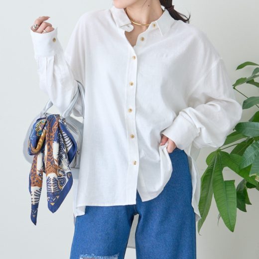 【SALE／16%OFF】CIAOPANIC TYPY 【WEB限定】リネンレーヨンレギュラーシャツ チャオパニックティピー トップス シャツ・ブラウス グレー カーキグリーン レッド ブルー イエロー ベージュ ホワイト