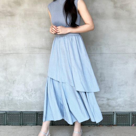 【SALE／22%OFF】MISCH MASCH 2025春夏新作 ドッキングニットワンピース/MM557405 ミッシュマッシュ ワンピース・ドレス ワンピース ブルー グレー ベージュ【送料無料】