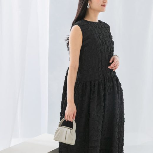【SALE／5%OFF】URBAN RESEARCH ROSSO バックリボンジャガードフォルムワンピース アーバンリサーチロッソ ワンピース・ドレス ワンピース ブラック グリーン【送料無料】