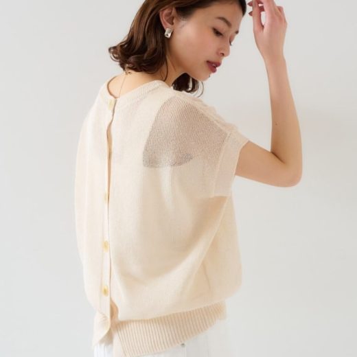 【前後2WAY/清涼感】コクーンシルエット プルオーバーニット UNTITLED アンタイトル トップス ニット ブラック ホワイト オレンジ ブラウン【送料無料】[Rakuten Fashion]