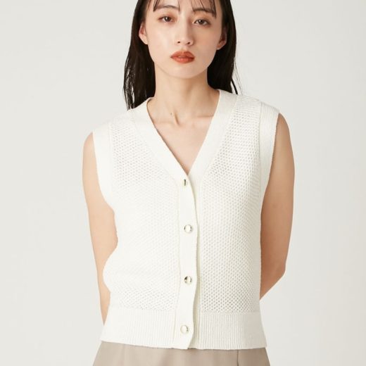 ニットジレ FRAY I.D フレイ アイディー トップス ニット ブラック ベージュ ホワイト【送料無料】[Rakuten Fashion]