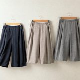 日本製 ひざが隠れる涼やかキュロット 3色組 キュロットスカート 膝下丈 レディース 婦人服 ミセス シニア 女性 ネイビー ベージュ グレー 紺色 薄茶色 灰色 ひざ下 キュロットパンツ シンプル 無地 50代 60代 70代 80代 90代 母の日 お母さん 春夏　pos　fri　p26985/p26986