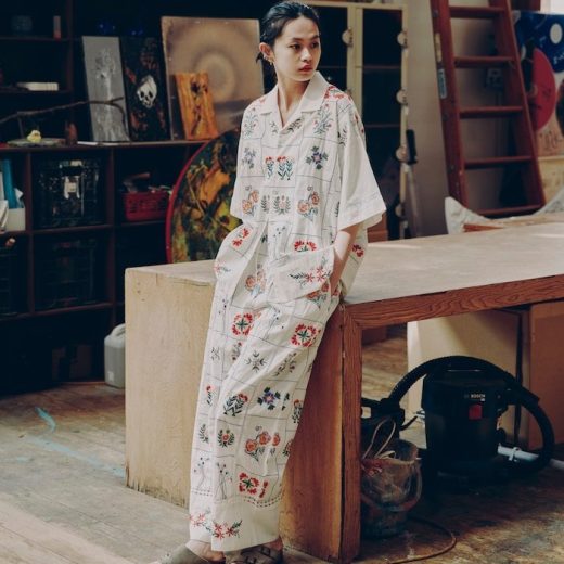 Freada パッチワーク花刺繍パンツ 25SS フリークスストア パンツ その他のパンツ ホワイト ブラック【送料無料】