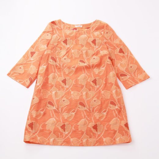 【SALE／50%OFF】TABASA フラワーカットジャガードチュニック タバサ ワンピース・ドレス チュニック オレンジ【送料無料】