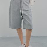 LILY BROWN カーブドロストハーフデニムパンツ リリーブラウン パンツ その他のパンツ グレー ブラウン ブラック【送料無料】