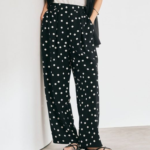 UNITED ARROWS green label relaxing 【WEB限定】＜at ease＞ドット パンツ ユナイテッドアローズ グリーンレーベルリラクシング パンツ その他のパンツ ホワイト ブラック【送料無料】