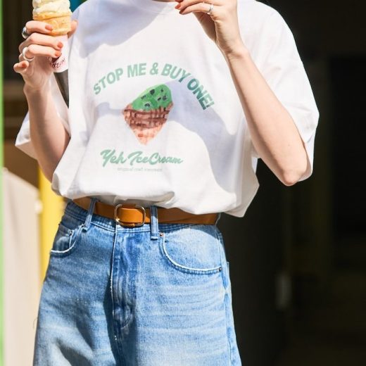 【SALE／9%OFF】FREAK'S STORE YEH ice cream フロント ロゴ 半袖 Tシャツ【限定展開】 25SS フリークスストア トップス カットソー・Tシャツ ブラック ピンク ホワイト