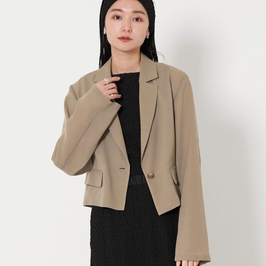 MARW UNITED ARROWS ＜MARW UNITED ARROWS＞シアー ショート ジャケット ユナイテッドアローズ ジャケット・アウター テーラードジャケット・ブレザー ブラック【送料無料】